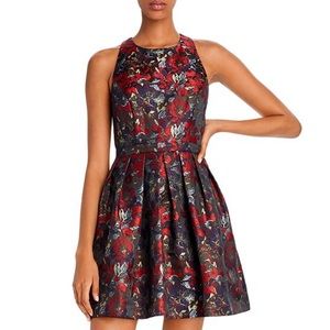 Aidan Mattox Jacquard Cocktail Dress